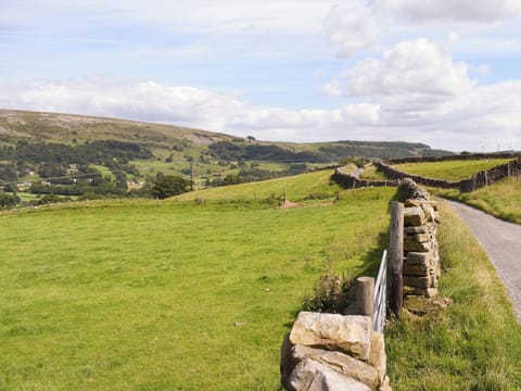 Beautiful Swaledale landscapes above the village of Reeth