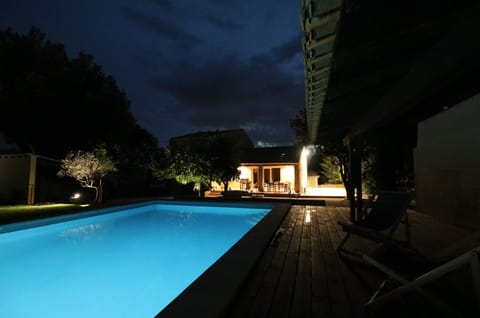 Outdoor pool, a heated pool