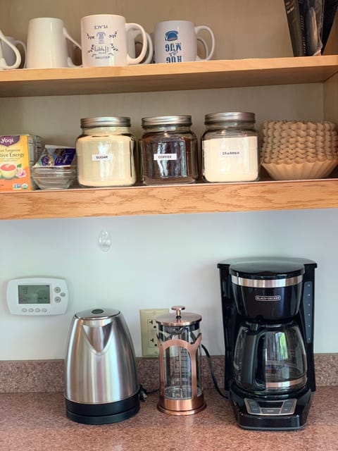 We provide guests with a variety of teas and coffee. 