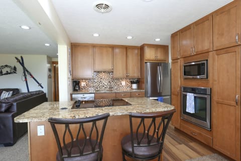 Kitchen with cooktop