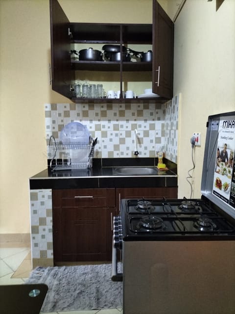 Oven, electric kettle, toaster, cookware/dishes/utensils