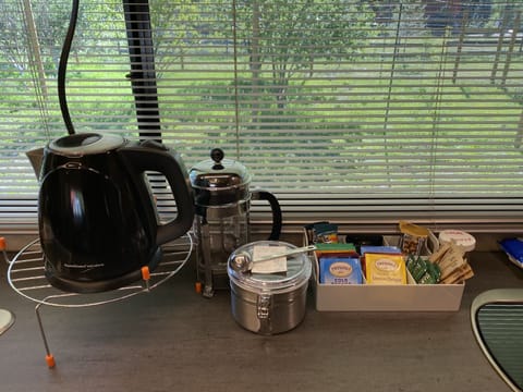 We provide delicious fresh ground coffee and a variety of teas.