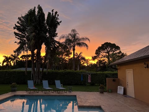 A heated pool