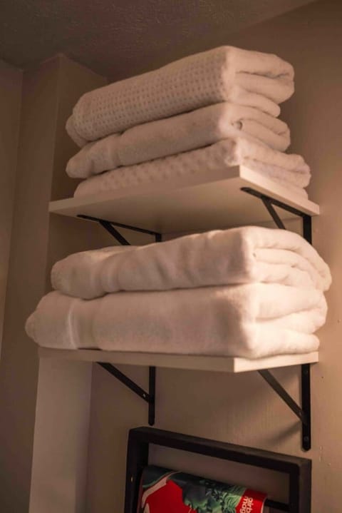 We generally provide at least one or two bath sheets, and several regular sized towels. If any additional towels are needed, we can provide them,
