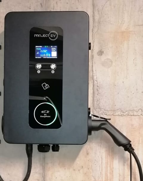 FREE EV charging in secure basement parking. 1 parking space per apartment
