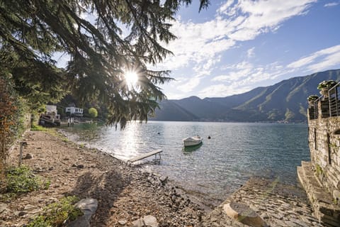 The little secluded beach located in front of the home (2 minutes by foot)