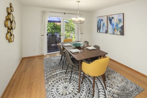 Enjoy a high-class dining experience at home at this 6-person table.