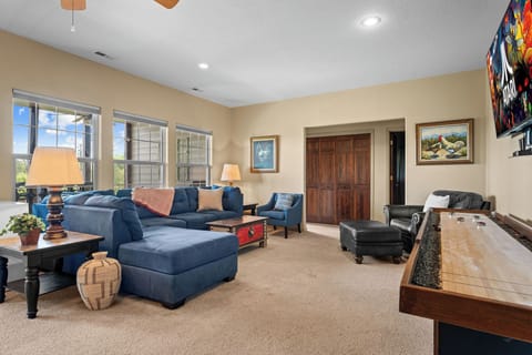 Plenty of room downstairs to spread out & enjoy shuffleboard, Atari & Roku!