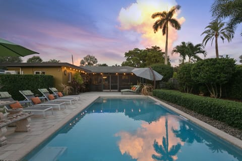 Outdoor pool, a heated pool