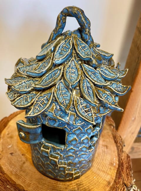 All ceramics are hand built with love and attention.  Birdhouses, vases, mugs...