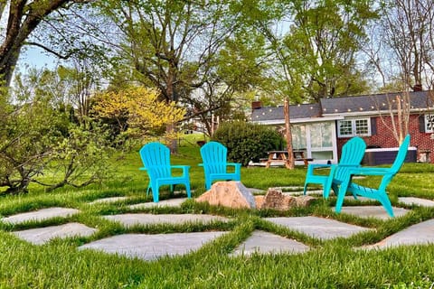 Backyard newly renovated firepit