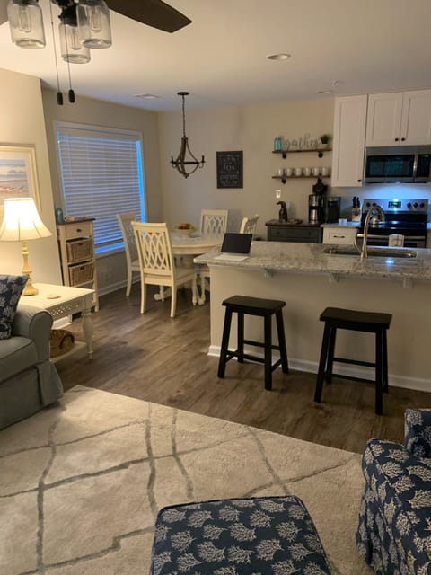 Kitchen island with seating for two