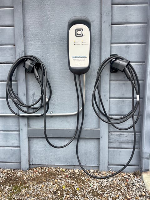 The convenience of an EV charger mounted just steps from the off