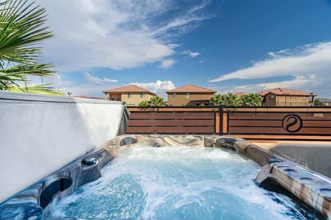 Relax in private hot tub in house #66