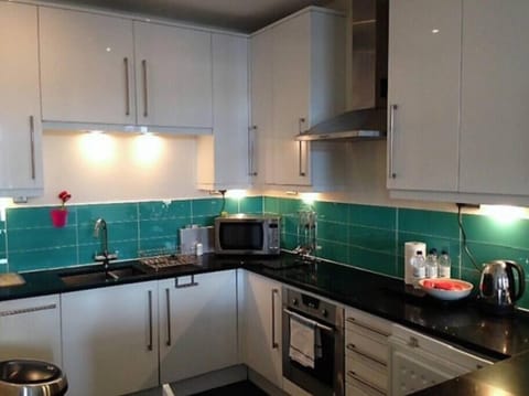 Fully equipped kitchen with modern appliances