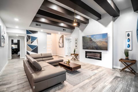 Kitchen view of living room 