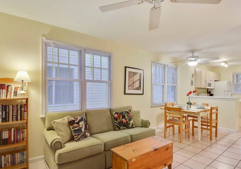 Living and dining areas.