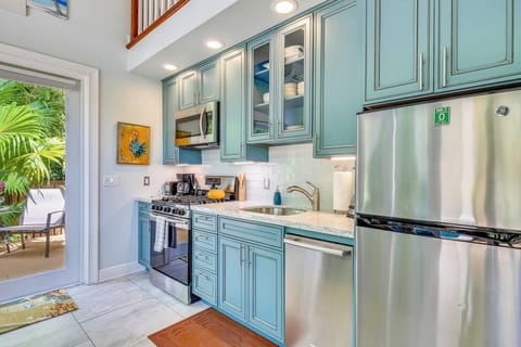 Outdoor access from the kitchen.