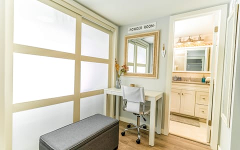 Personal powder room with vanity 