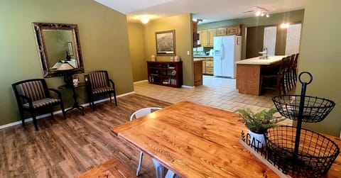 Dining room, with more seating at the island
