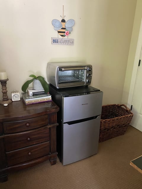 Mini fridge and freezer and Oster toaster oven