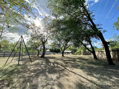 Large yard with swings