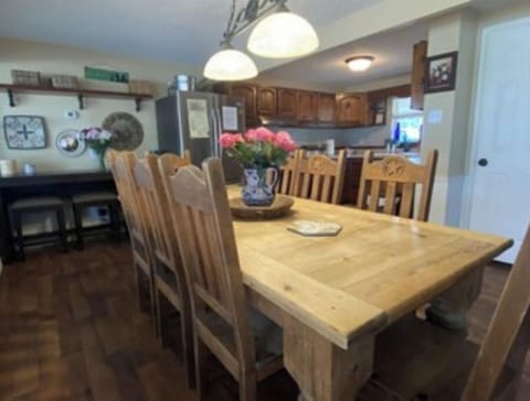 Dining room table - comfortably seats 8