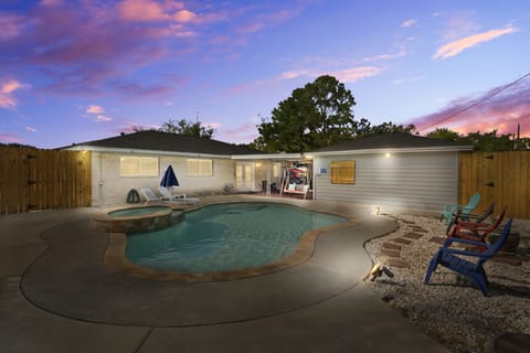 Outdoor pool, a heated pool