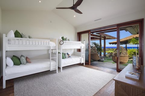 Bunk Room - with 2 hanging wicker chairs