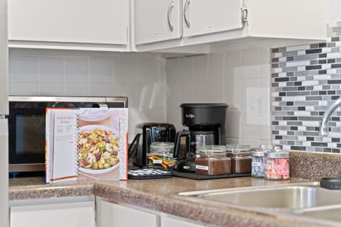 Complimentary Tea, Decaf, and Regular Coffee.