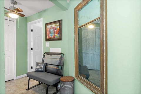 Nook area outside the Master Bedroom/Bath with a door that takes you into the fenced area into the sunny courtyard.