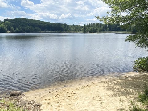 Beach nearby, sun loungers