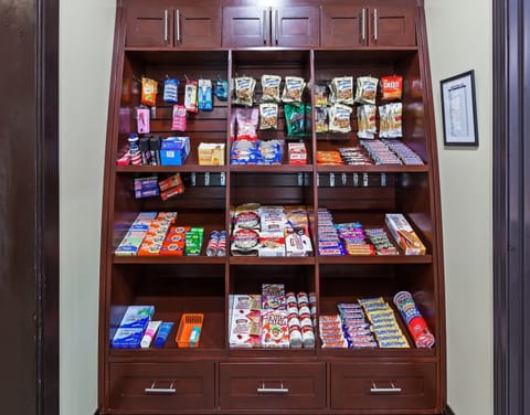 Purchase a snack at the on-site pantry.