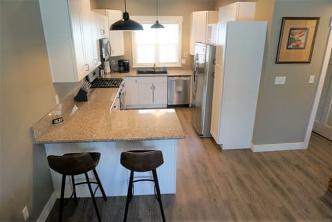 Kitchen with bar seating