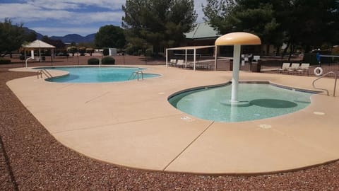 Outdoor pool, a heated pool