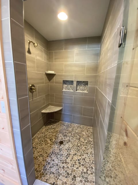 First Floor Master Walk in Stone and Tile Shower!! 