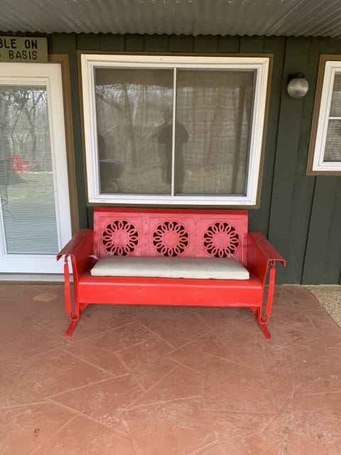 Downstairs covered patio