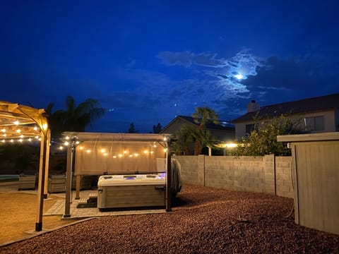 Take advantage of the hot tub for a relaxing soak at night.