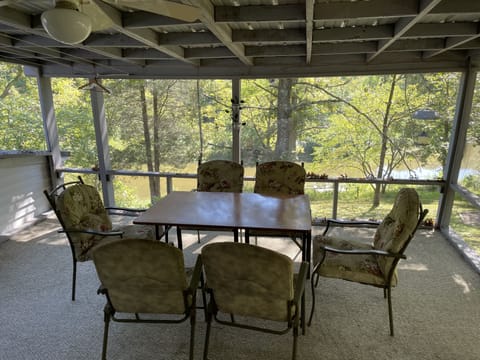 Back screened in porch- great spot for
Morning coffee.