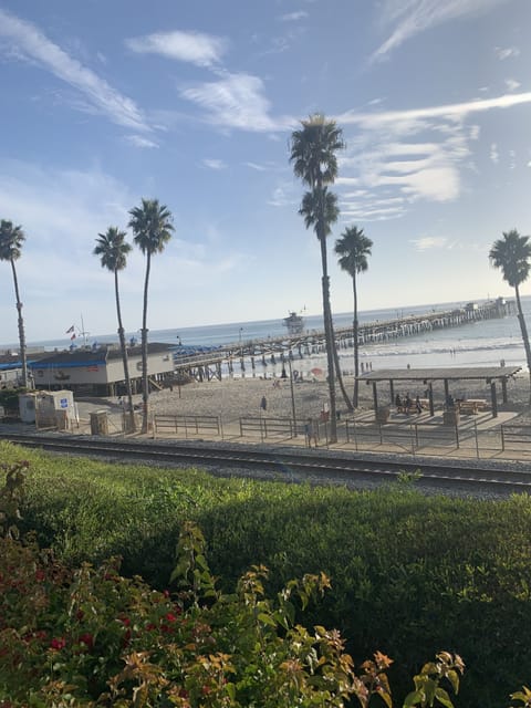 Beach nearby, sun loungers