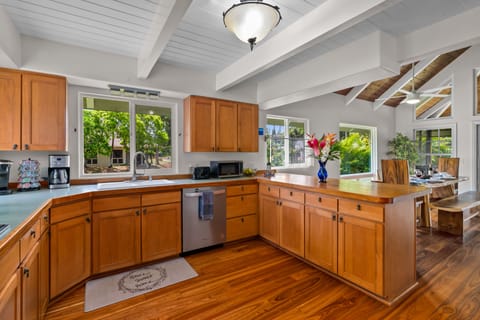 Ample counter space, perfect for cooking and gathering