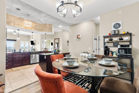 Start your day right !! Cozy coffee bar featuring a Keurig machine