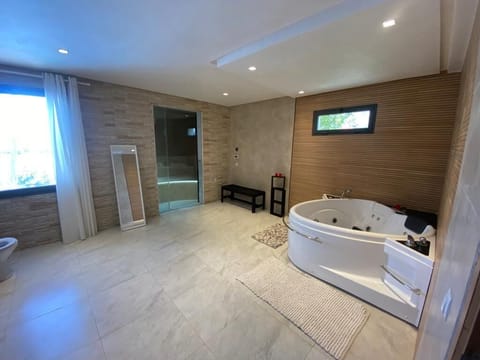 Shower, jetted tub