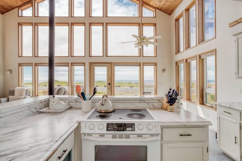 Huge windows in the house for natural sunlight