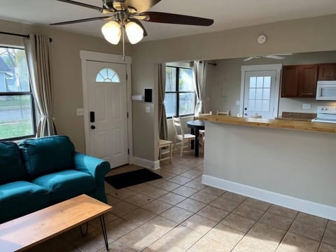 from living room back to front door