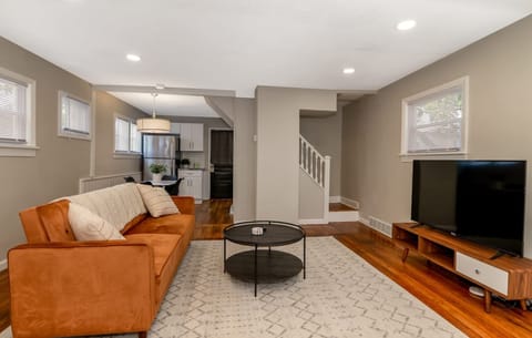 Kick back in our cozy living room—perfect for movie nights, morning coffee, or just relaxing after a day of exploring. Smart TV and comfy seating included!