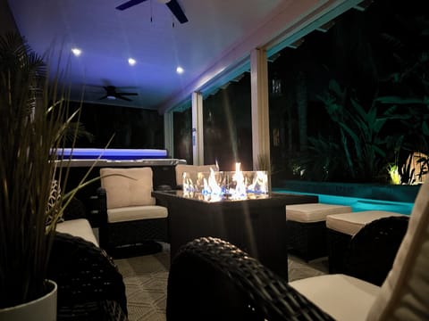 40.00 firetable ( propane) spa fee 100 ( on other side of seating area