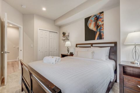 Our bedrooms are spacious, comfortable, and come with fresh linens, fluffy pillows, and closets for unpacking!