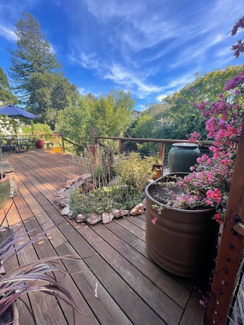 Our peaceful deck is a gorgeous place to relax in nature!