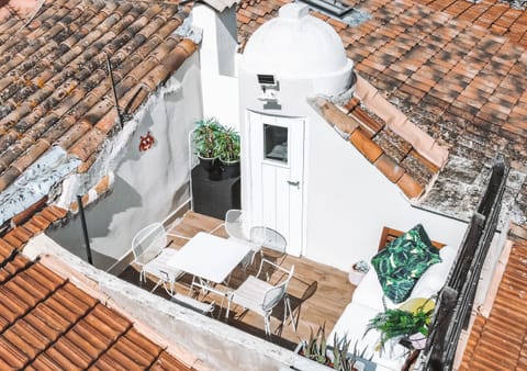 The terrace a hidden gem … ideal space for a lazy breakfast or evening aperitif 